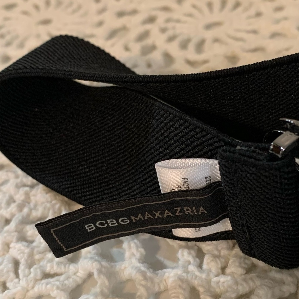 BCBGMaxAzria Crystal Floral Accent Statement Belt - Picture 8 of 9